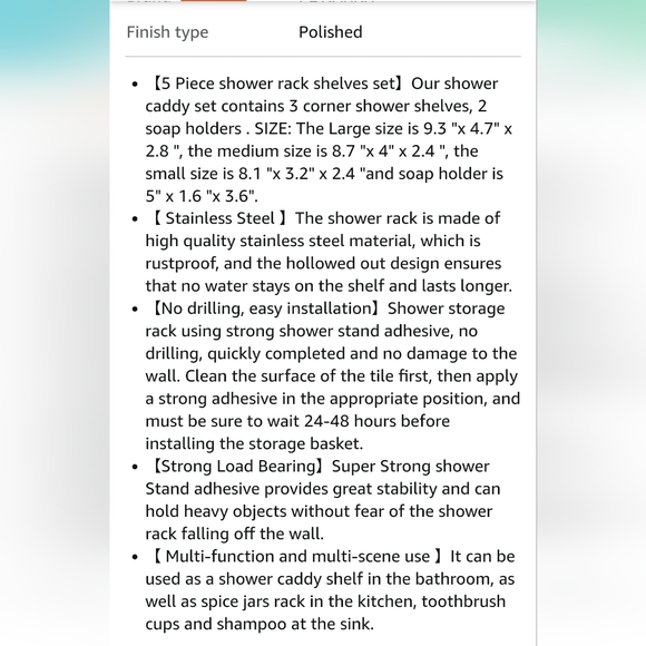 Shower or bathroom organizer - Picture 5 of 5